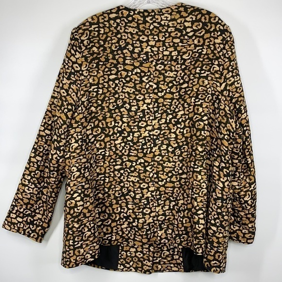 Who What Wear Women's Jacket Lined Cheetah Animal Print Size 2X - Picture 2 of 10